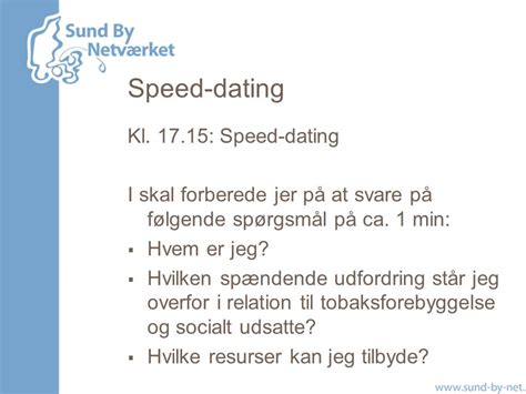 Speed dating spørgsmål